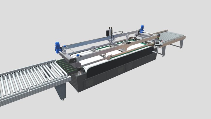 Screen printing machine 3D Model