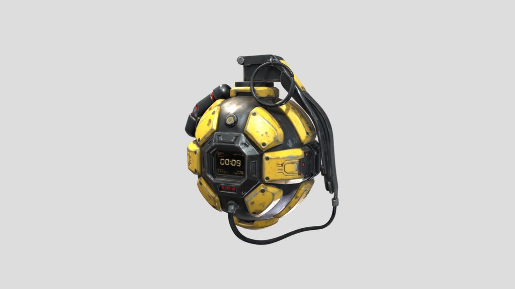 Futuristic Cyberpunk Handgrenade