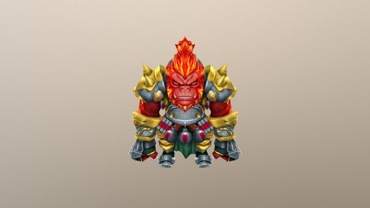 Monkey2 3D Model