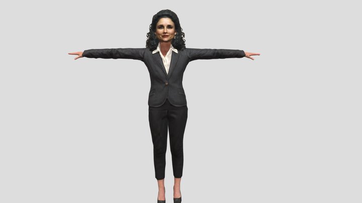 Julia Louis-Dreyfus as Elaine Benes on Seinfeld 3D Model