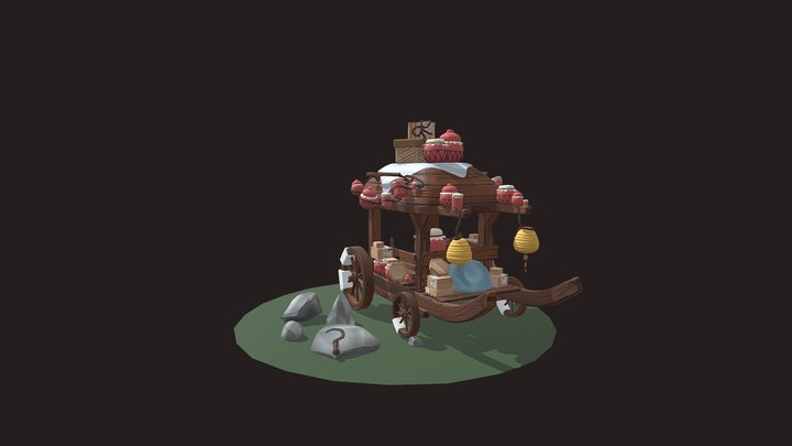 Traveling Wagon- Sculpting Retake 3D Model