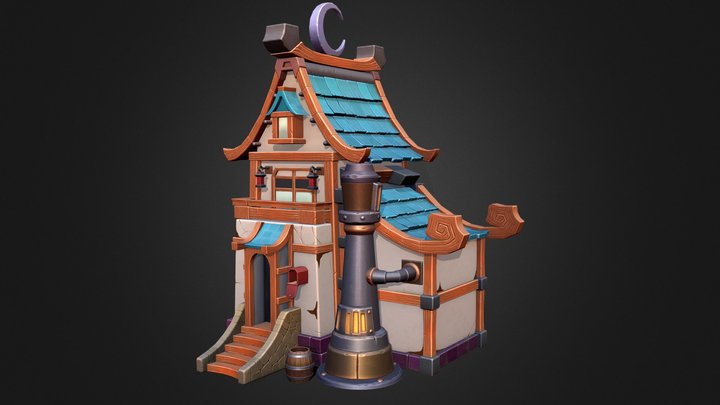 Stylized House 3D Model