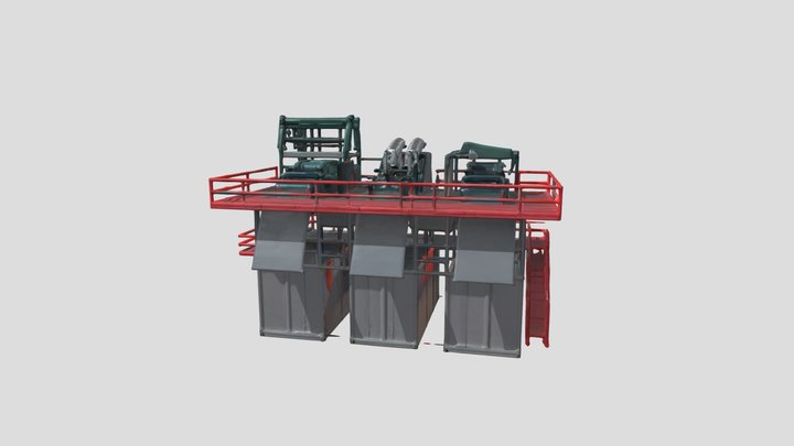 Slurry Treatment Plant 3D Model