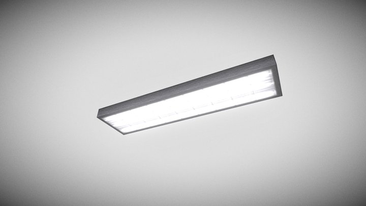 PSX Fluorescent Light Panel 3D Model