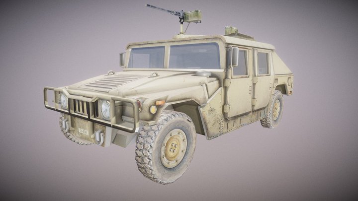 Military Vehicle Hummer 3D Model