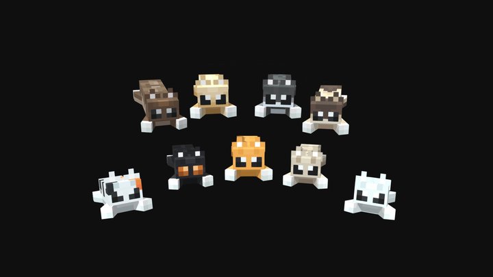 Cat Pillow Plushies | Minecraft 3D Model