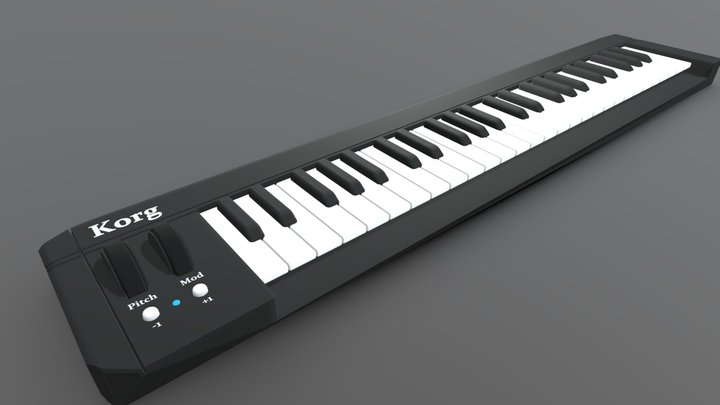 Midi Keyboard - Korg Microkey 3D Model