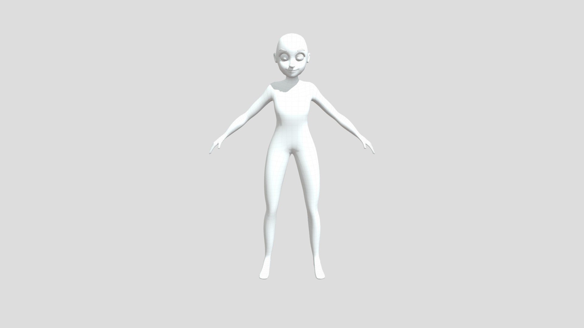 Cartoon Base Mesh - 3D Model By CsKaito [f582fc5] - Sketchfab