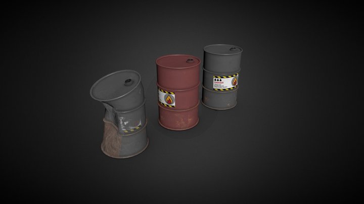 Explosive Barrels (Alien Shooter) 3D Model
