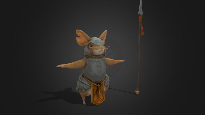 Mouse Warrior 3D Model
