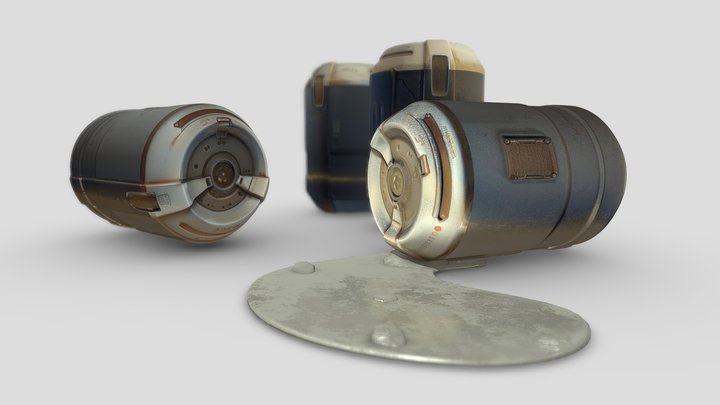 Containers for Liquids Sci-Fi Conceptual 3D Model