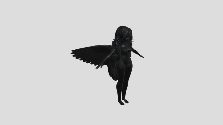 vampire base with angel wings 3D Model