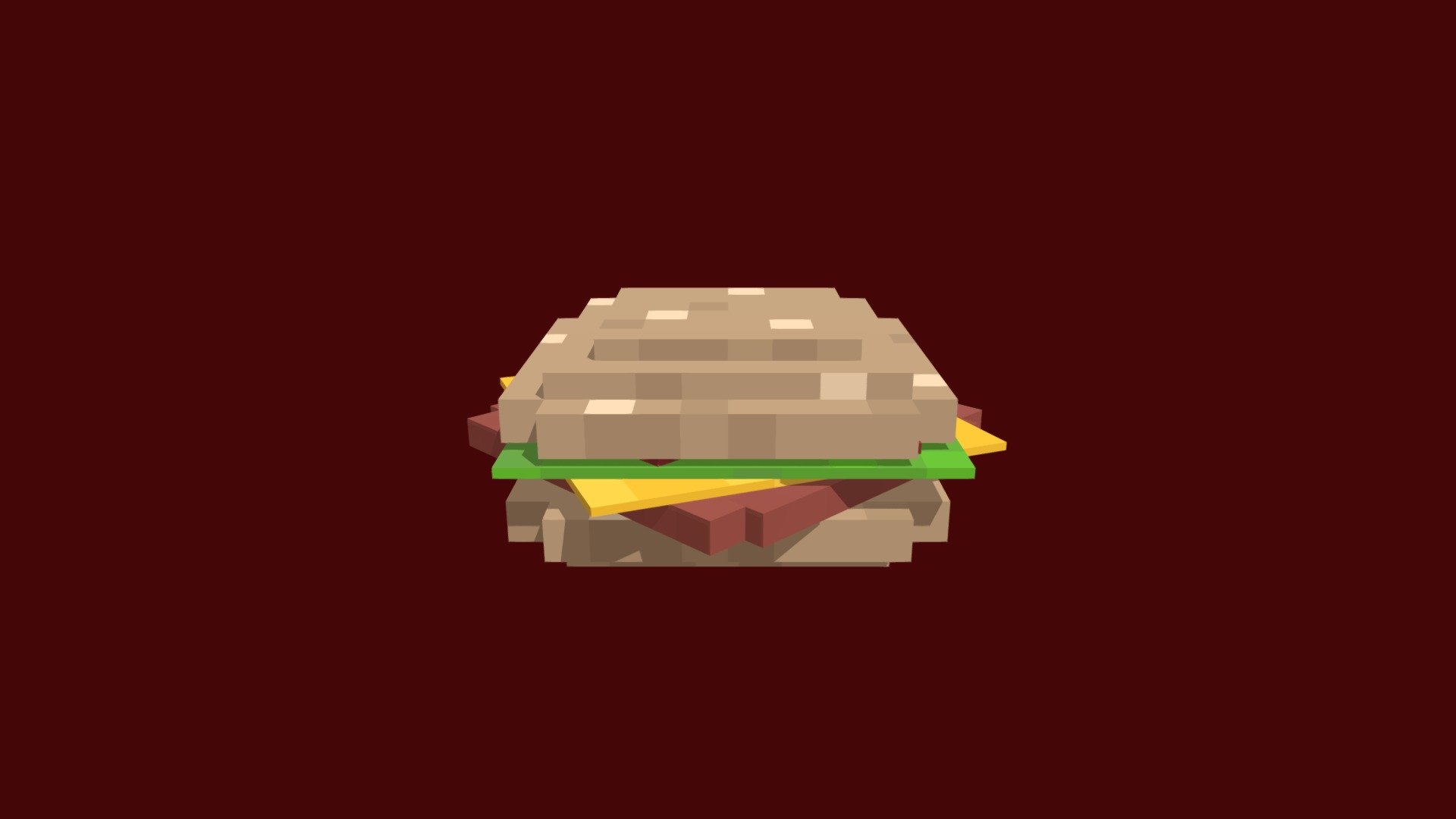 Minecraft burger Download Free 3D model by JanKakan [f5868ae] Sketchfab