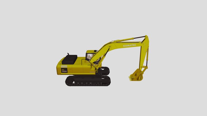 Komatsu Excavator 3D Model