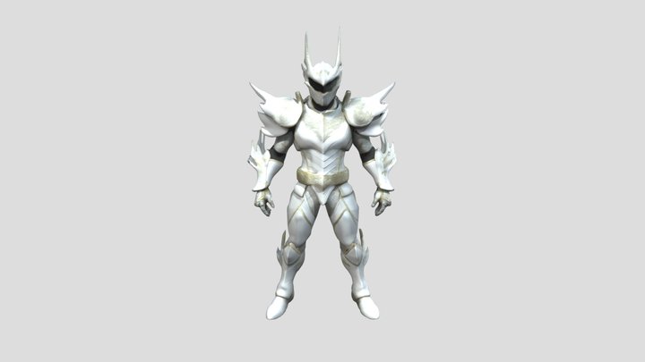 My White Dragon Ranger 3D Model
