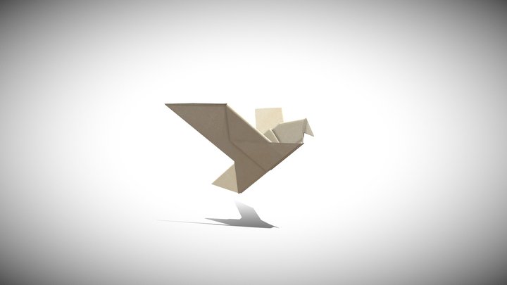 Origami Bird stop motion 3D Model
