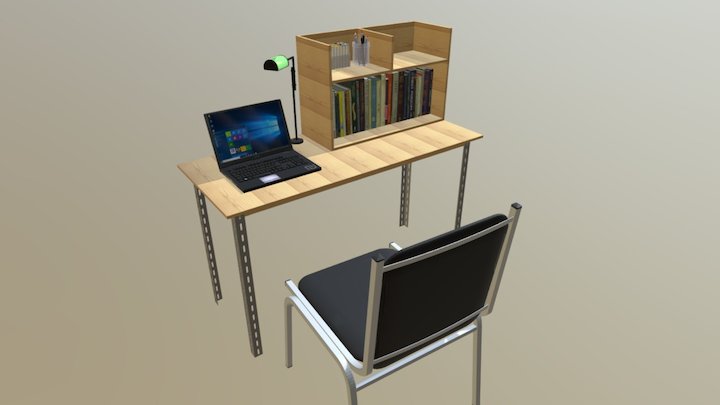 Study Table 3D Model