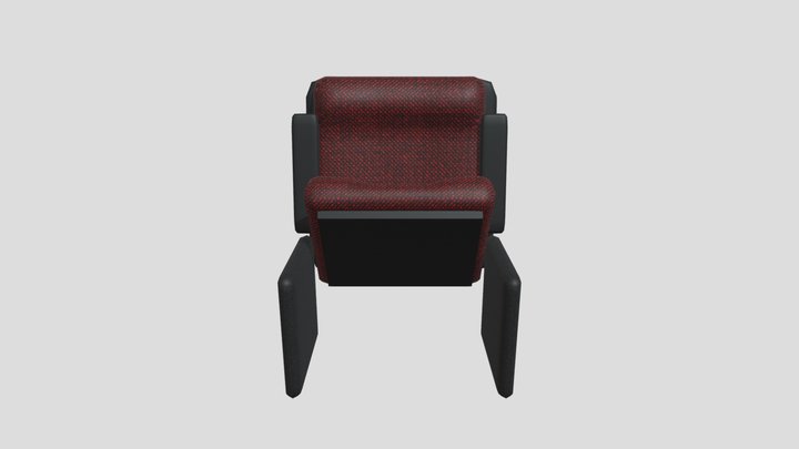 Low Poly Cinema Seating animation 3D Model