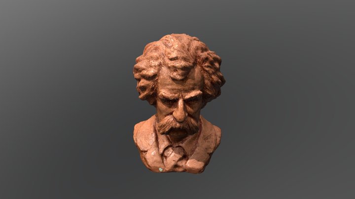 Mark Twain Bust 3D Model