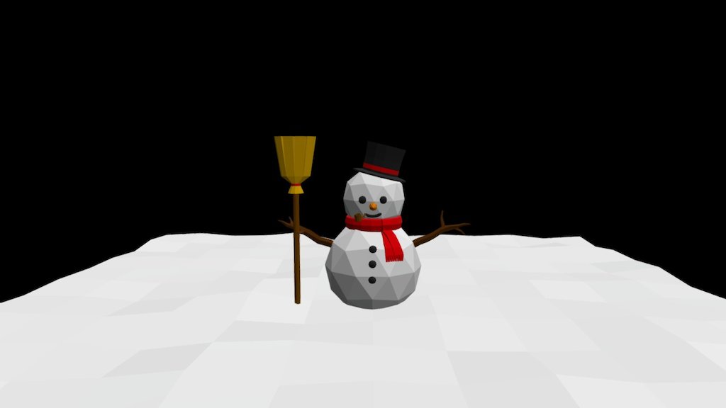 Low Poly Snowman - 3D model by Graffimiao [f58d69b] - Sketchfab