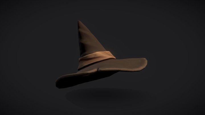 Stylized wizard hat 3D Model