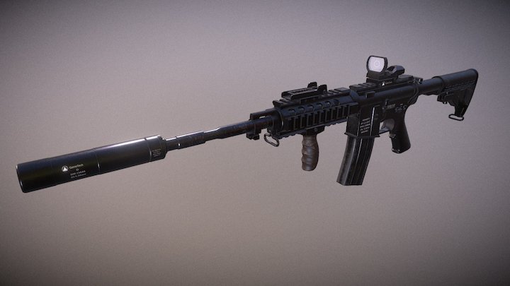 Colt's M4A1 Sopmod 3D Model