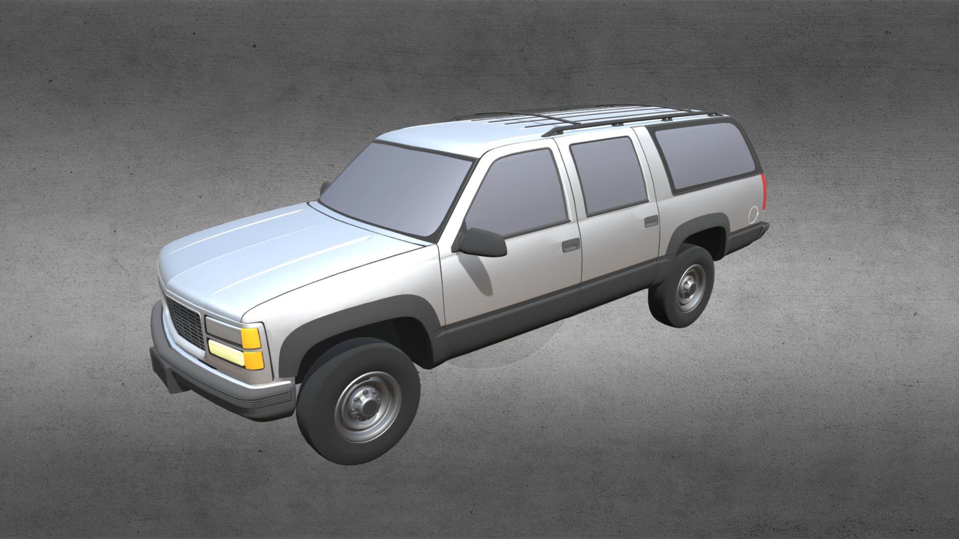 3D model Chevrolet Suburban 1998 - This is a 3D model of the Chevrolet Suburban 1998. The 3D model is about a car parked on pavement.