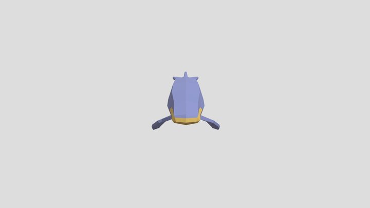blue whale low poly from gdevelop 3D Model