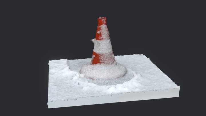 Scan Snow Road Cone 3D Model