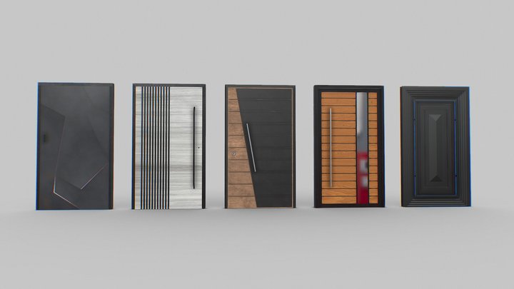 Modern Door Set 3D Model