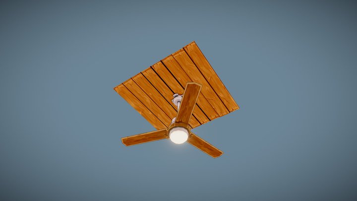 Stylized Ceiling fan 3D Model