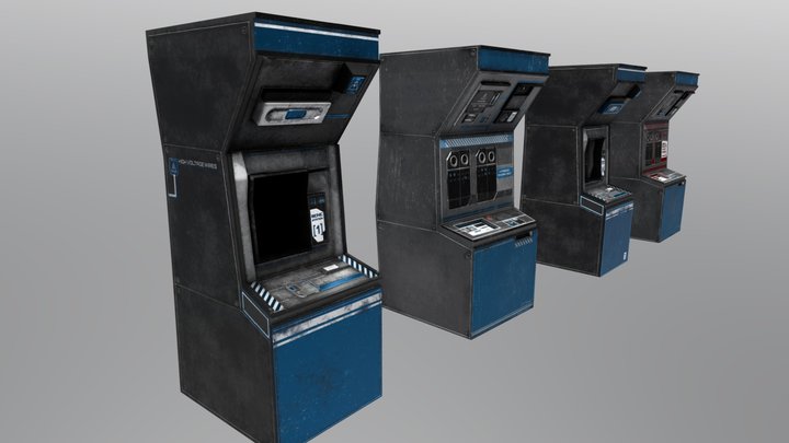 Sci-fi Computer Panel Assets 3D Model