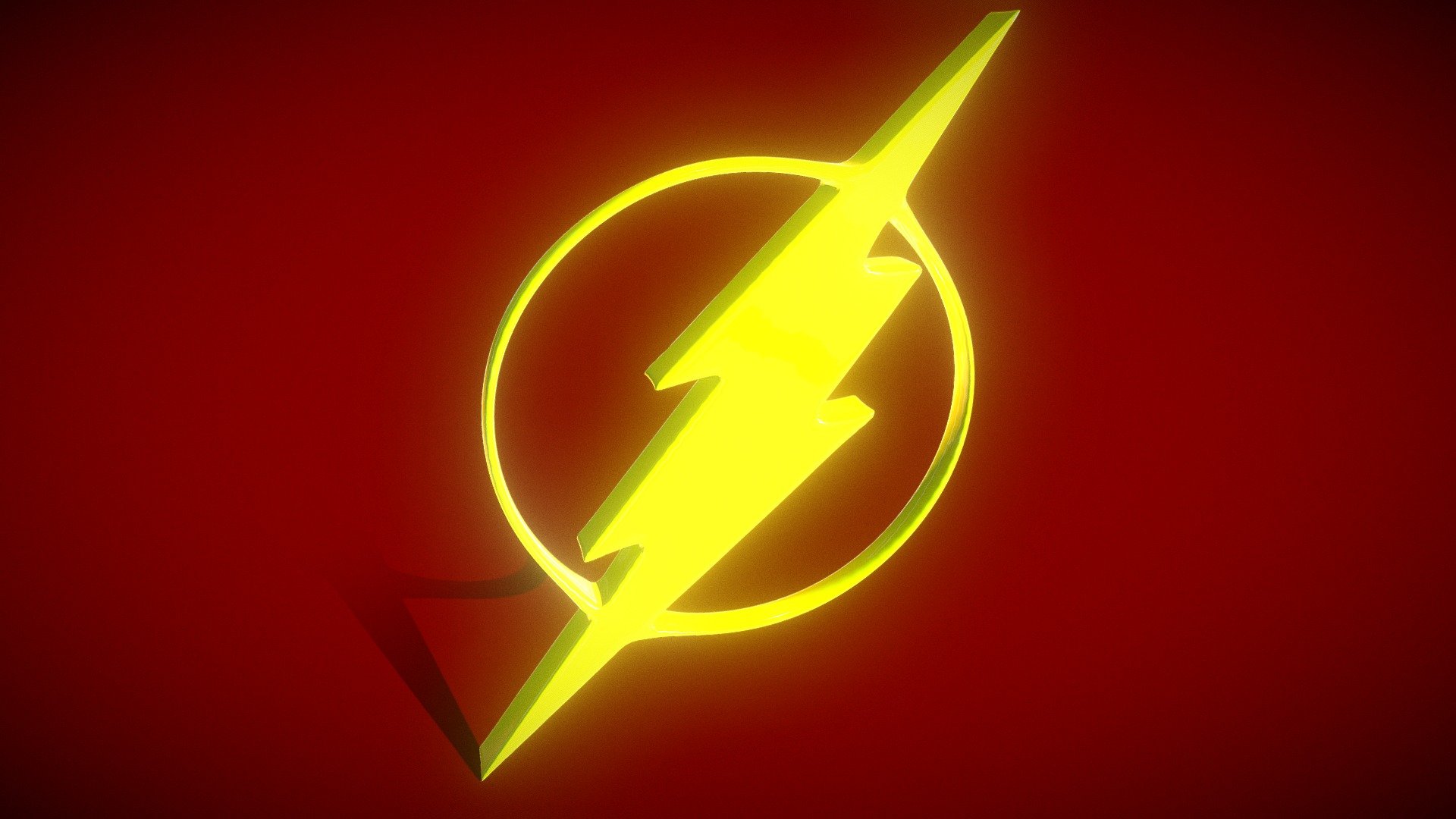 Flash Logo 3D DC Comics - Buy Royalty Free 3D model by Gabriel Diego ...