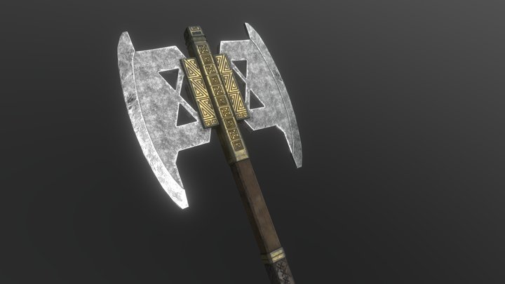 Gimli's Double-bladed Battle Axe – Free 3D Model STL