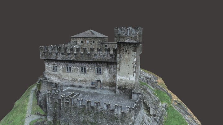 17317_Bellinzona_Sasso Corbaro 3D Model