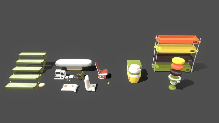 Modular Kit Prop Callout - Botanical Lab Three 3D Model