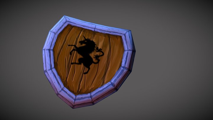 Cartoon Shield 3D Model