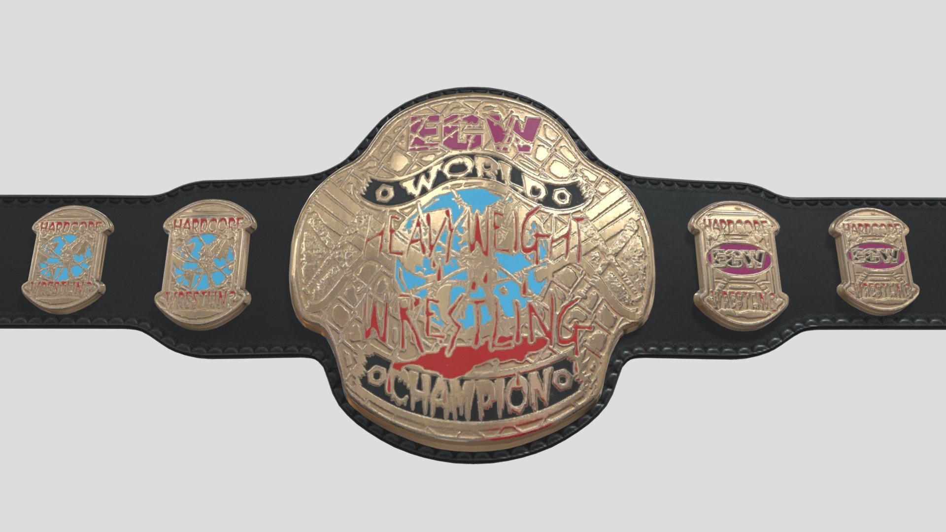 ECW - WORLD HEAVYWEIGHT WRESTLING CHAMPION BELT - Download Free 3D ...