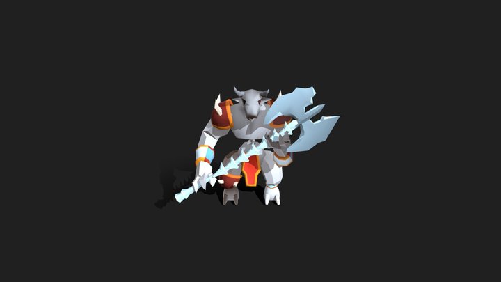 Undead Minotaur 3D Model