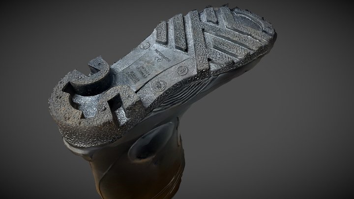 Dunlop black Wellington boot 3D Model