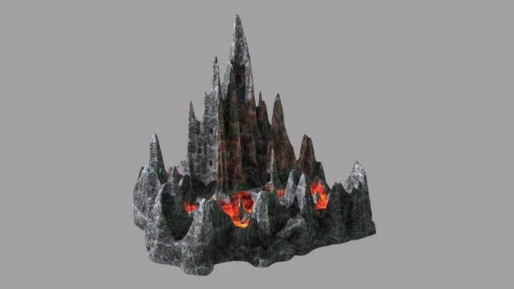 Rocky Castle 3D Model