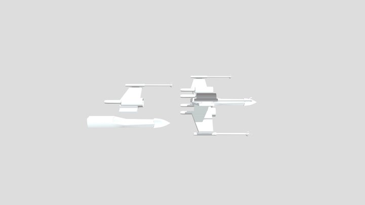 X- Wing 3D Model
