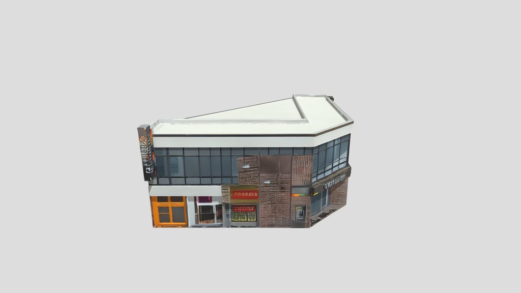 Modern Corner Bank Building - Architectural