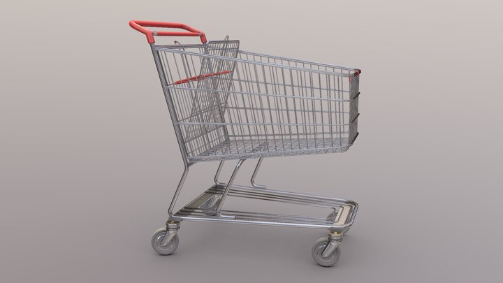 A Shopping Cart 3D Model