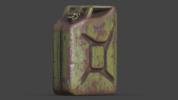rusty Jerry can 3D Model