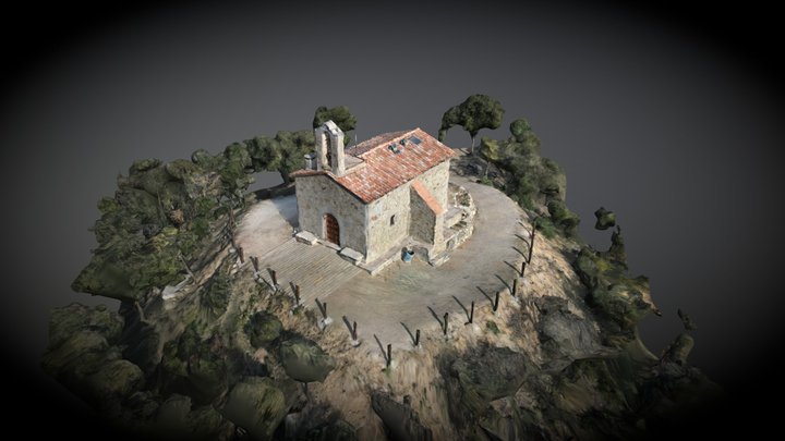 Ermita de Sant Sebastià de Puigpedrós 3D Model