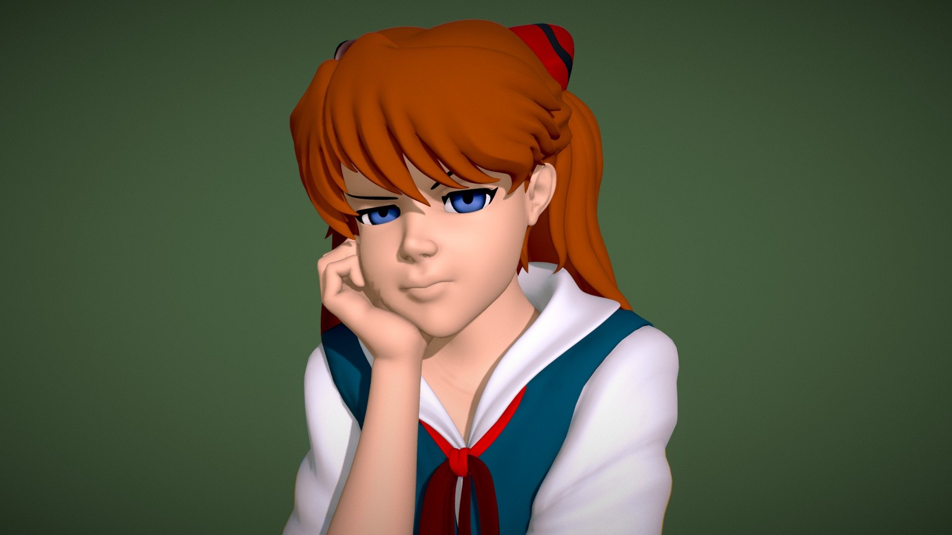 Asuka Evangelion Fanart 3d Model By Antonio Mg Antoniomg