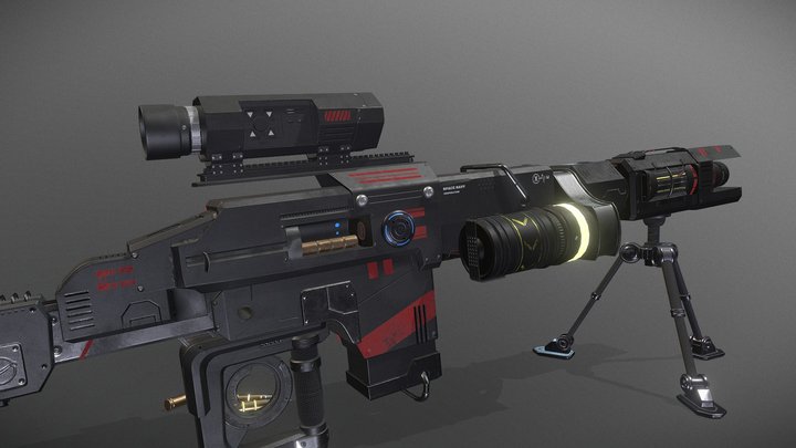 Sniper Space -Navy X-AIM 3D Model
