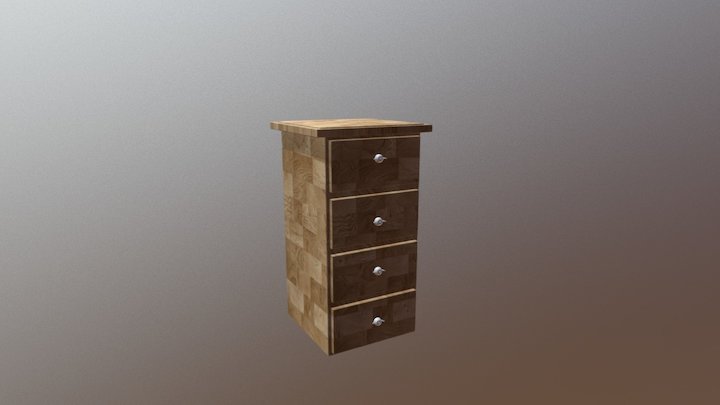 Cabiceira com puxador em formato de chaleira 3D Model