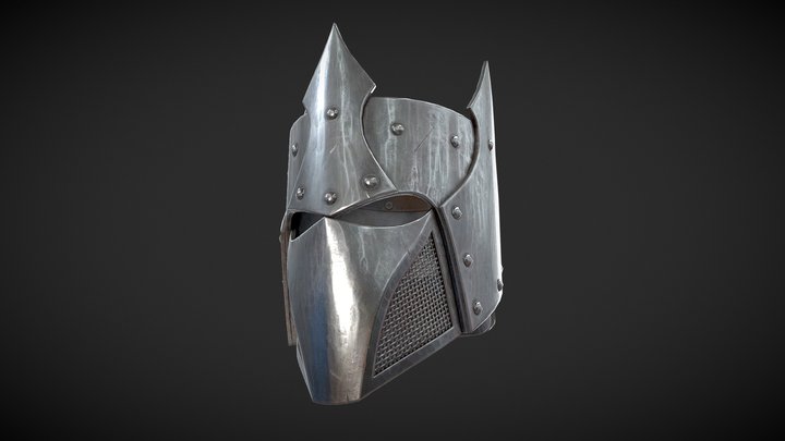 Knight Helmet 05 3D Model